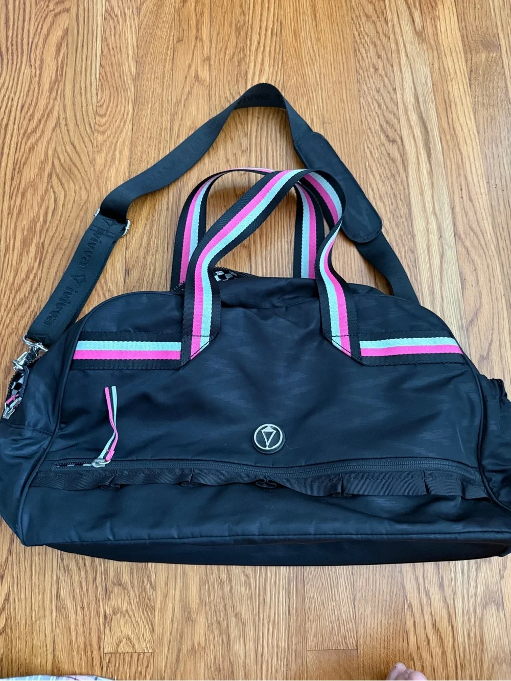 Ivivva by Lululemon got game black and pink duffle bag
